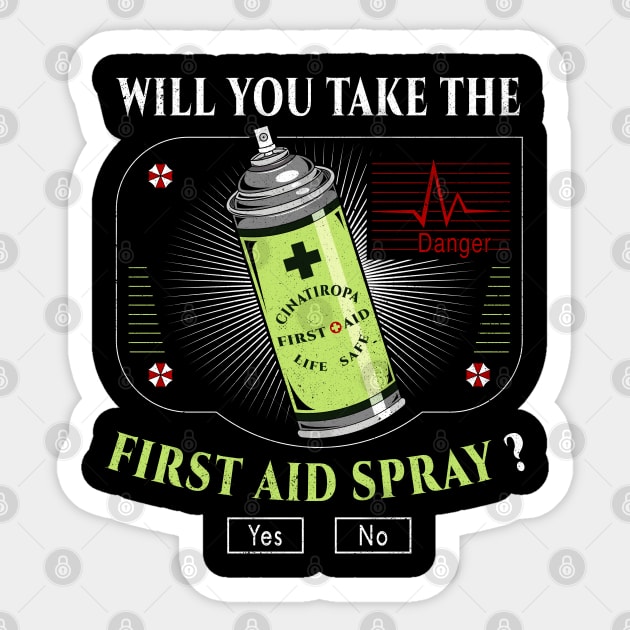 First Aid Spray Sticker by logozaste